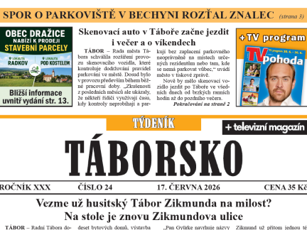 O čem píše čerstvý Týdeník Táborsko?