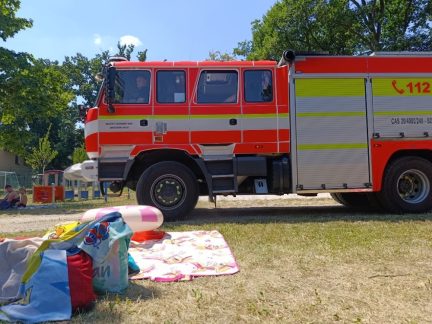 Ve strakonickém plaveckém areálu hořel strom. Na koupaliště vyjeli hasiči i policisté