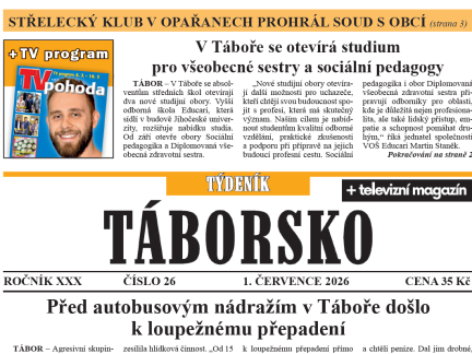 O čem píše čerstvý Týdeník Táborsko?