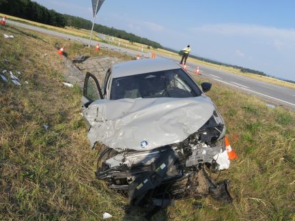 Za vážnou nehodou u Němčic stál zřejmě mikrospánek jednoho z řidičů
