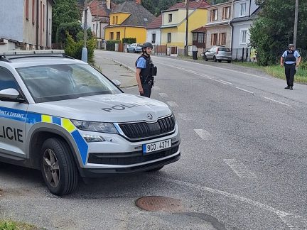 Policie pátrá v okolí Podsrpenské ulice ve Strakonicích po ženě, která mířila na souseda zbraní