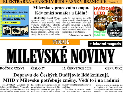 Milevské noviny nesou čerstvé zprávy z regionu
