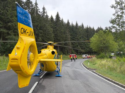 Jihočeští letečtí záchranáři zasahovali u nehody v Rakousku