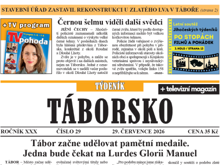 O čem píše čerstvý Týdeník Táborsko?
