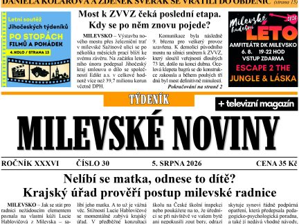 Milevské noviny nesou čerstvé zprávy z regionu