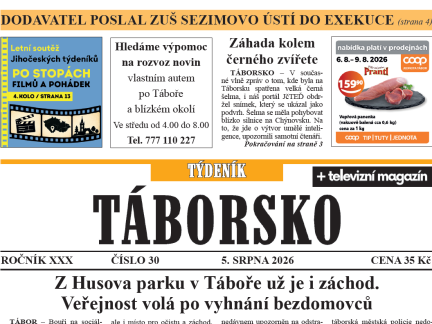 O čem píše čerstvý Týdeník Táborsko?