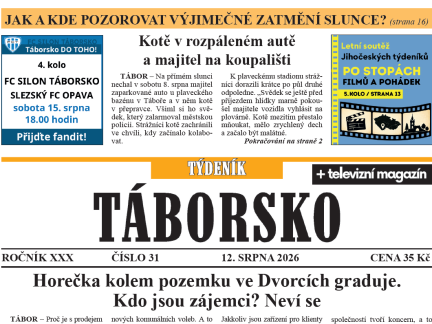 O čem píše čerstvý Týdeník Táborsko?