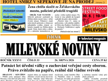Milevské noviny nesou čerstvé zprávy z regionu