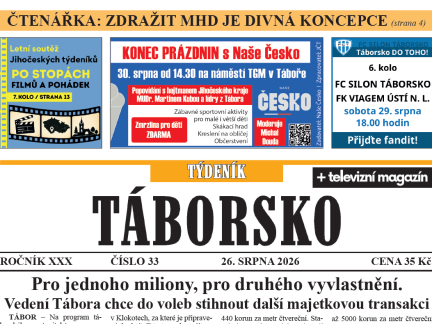 O čem píše čerstvý Týdeník Táborsko?