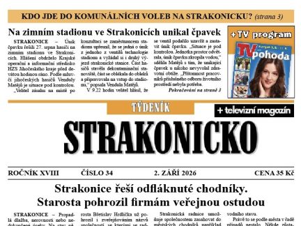 Co se dočtete v novém vydání Týdeníku Strakonicko?