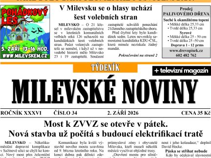 Milevské noviny nesou čerstvé zprávy z regionu