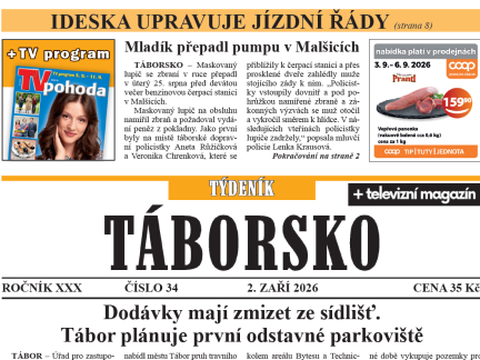 O čem píše čerstvý Týdeník Táborsko?
