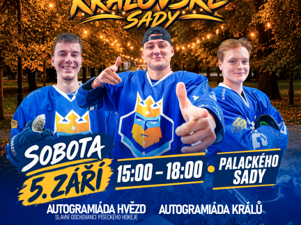 Královské sady: Hokejisté Písku vyrazí za fanoušky do parku