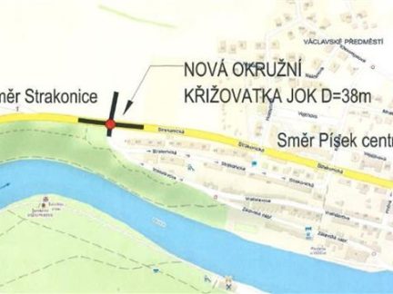 Písek chce bezpečnější příjezd od Strakonic. O spolupráci žádá kraj
