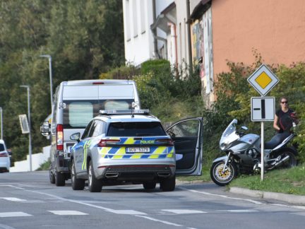 Motorkář se zranil při nehodě v Milevsku