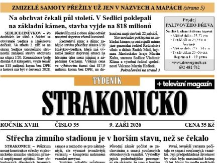 Co se dočtete v novém vydání Týdeníku Strakonicko?