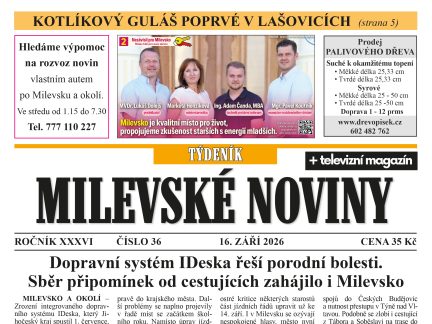Milevské noviny nesou čerstvé zprávy z regionu