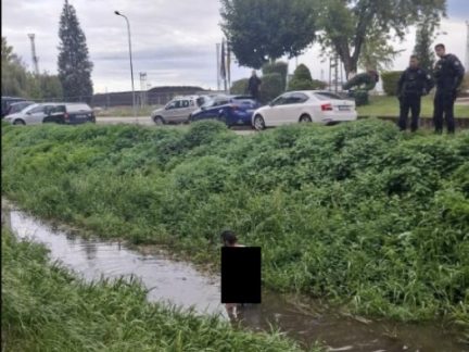 Agresor ohrožoval lidi v Budějovicích baseballovou pálkou. Po policistech pak házel kameny z potoka