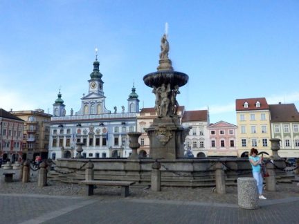 Samsonovu kašnu v Českých Budějovicích čeká vyčištění od naházených předmětů a oprava dlažby