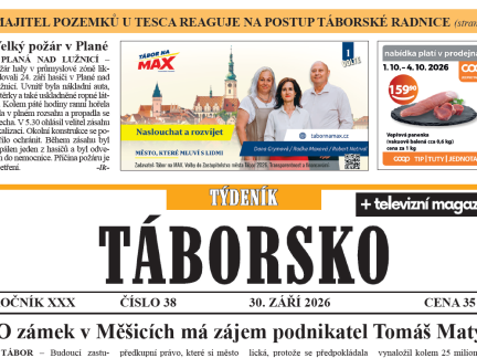 O čem píše čerstvý Týdeník Táborsko?