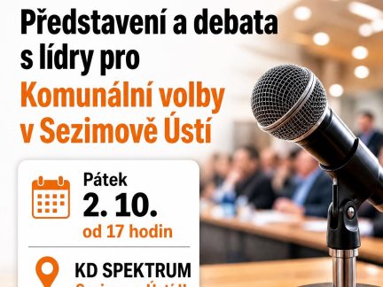 Předvolební debata Týdeníku Táborsko potřetí. Dnes v Sezimově Ústí