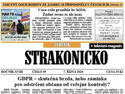 Co se dočtete v novém vydání Týdeníku Strakonicko?