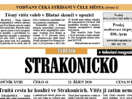 Co se dočtete v novém vydání Týdeníku Strakonicko?