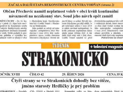 Co se dočtete v novém vydání Týdeníku Strakonicko?