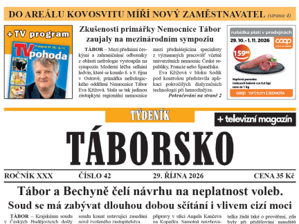 Co bude v Týdeníku Táborsko, který ale vyjde kvůli státnímu svátku až ve čtvrtek?